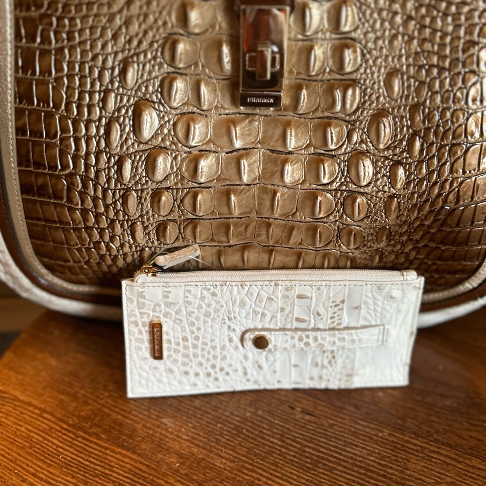 Brahmin Johanna Cappuccino Shoreham Shoulder Bag NWOT  & Wallet NWT - Picture 15 of 16